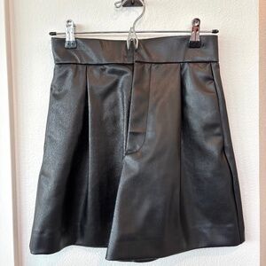Faux Leather High-Waisted Shorts